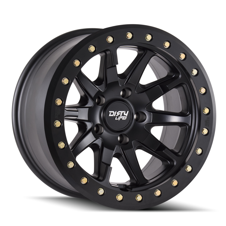 Dirty Life DT-2 9304, 17x9 Wheel with 5x5 Bolt Pattern - Matte Black - 9304-7973MB12