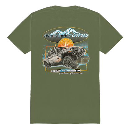 Double Black Offroad Military Green T Shirt