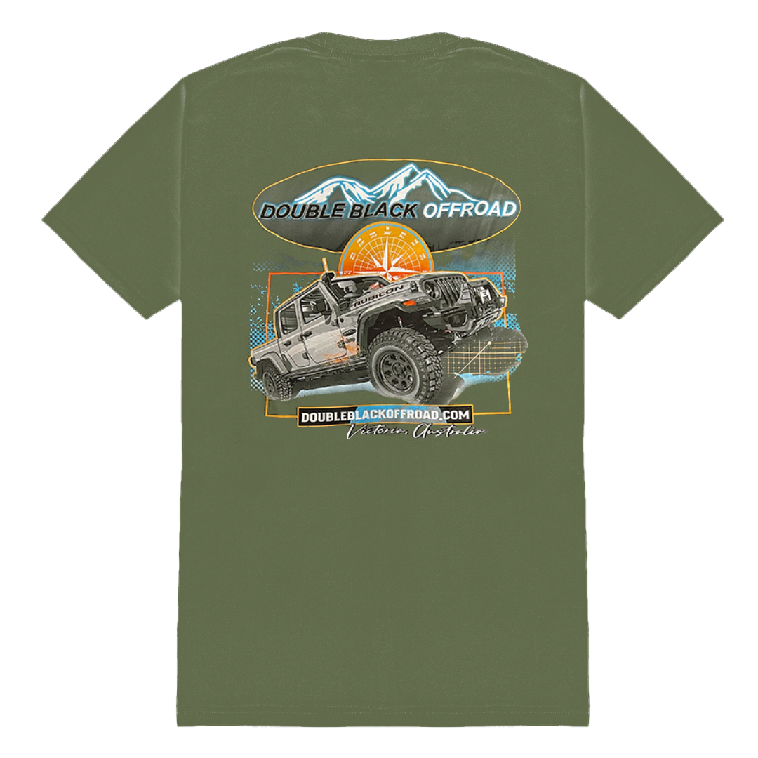 Double Black Offroad Military Green T Shirt