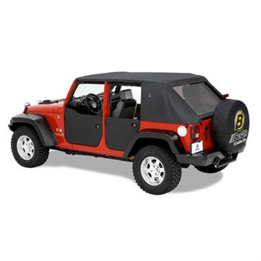 Supertop Front Lower Half Doors for Bestop and Factory Tops in Black Diamond