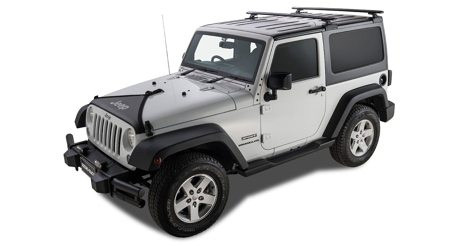 Rhino Rack VORTEX RCL BLACK 2 BAR RHINO-RACK BACKBONE ROOF RACK JK Wra ...