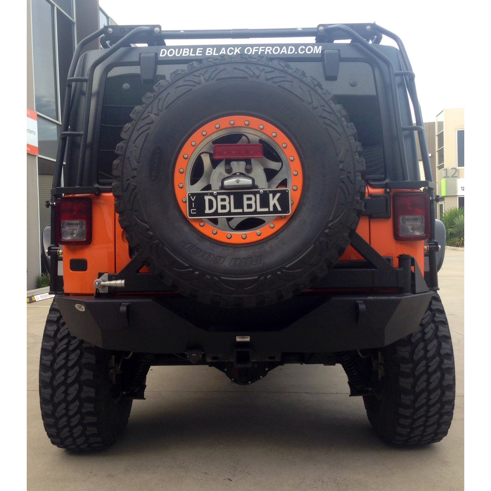 Jeep jk license sales plate relocation light