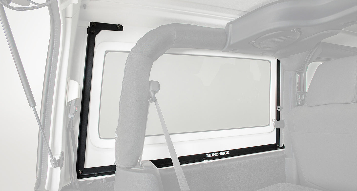 Rhino Rack VORTEX RCL BLACK 2 BAR RHINO-RACK BACKBONE ROOF RACK JK Wrangler 2 Door 2007 to 2018 JC-01320