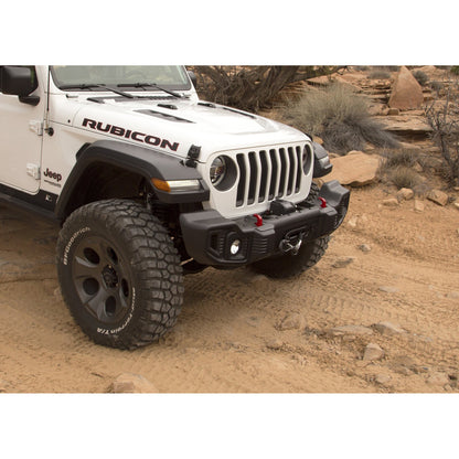 Rugged Ridge 11543.16 Winch Mount Plate for 18+  Jeep Wrangler JL & Gladiator JT with Factory Steel or Spartacus Front Bumpers