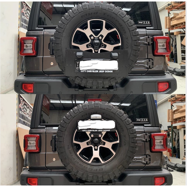 Jeep wrangler discount number plate holder