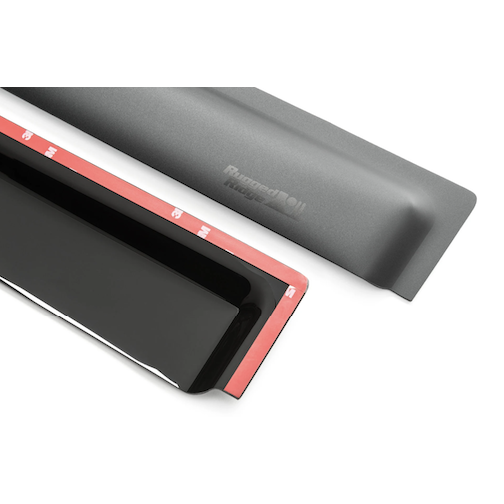 Rugged Ridge 11349.17 Front and Rear Window Visors in Matte Black for 2019 On Jeep Wrangler JL Unlimited & Gladiator JT