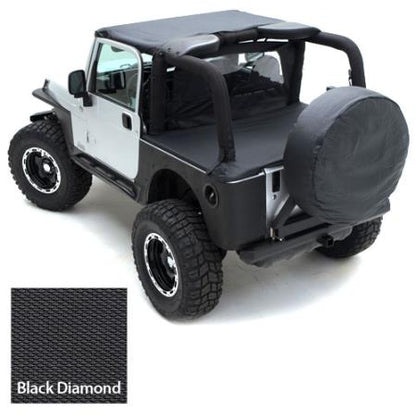 Smittybilt Jeep 4 Door Tonneau Cover in Black Diamond