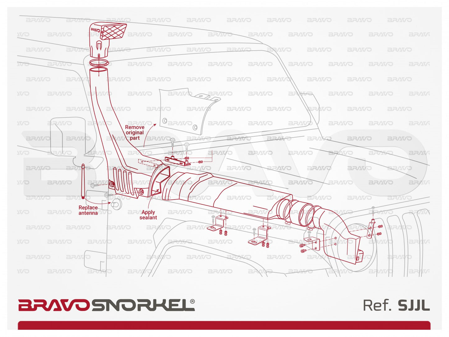 Bravo Snorkel JL/JLU Jeep Wrangler  2019+  SJJL