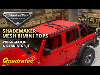 MasterTop ShadeMaker Freedom Mesh Bimini Top Plus for Jeep Wrangler JL Unlimited