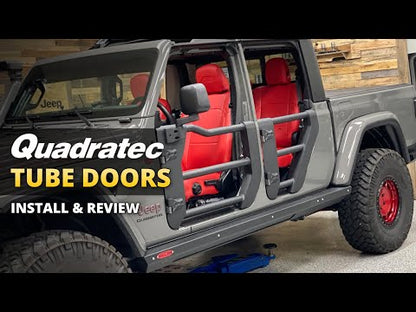 Quadratec Tube Doors Front & Rear Tube Doors with FREE Mirrors for 18 Jeep Wrangler JL & Gladiator JT