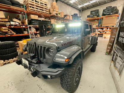 Quadratec Gen II Stealth LED Interior Mount 50” Light Bar 2-Piece for 18-24 Jeep Wrangler JL & Gladiator JT With ACC