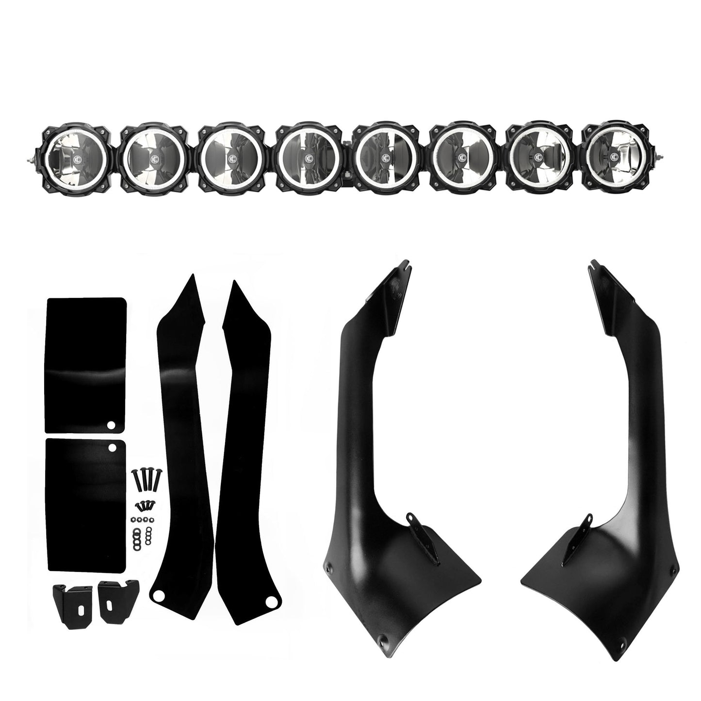 KC HiLiTES 91336 Gravity Pro6 LED Light Bar Kit for 18+ Jeep Wrangler JL and Gladiator JT