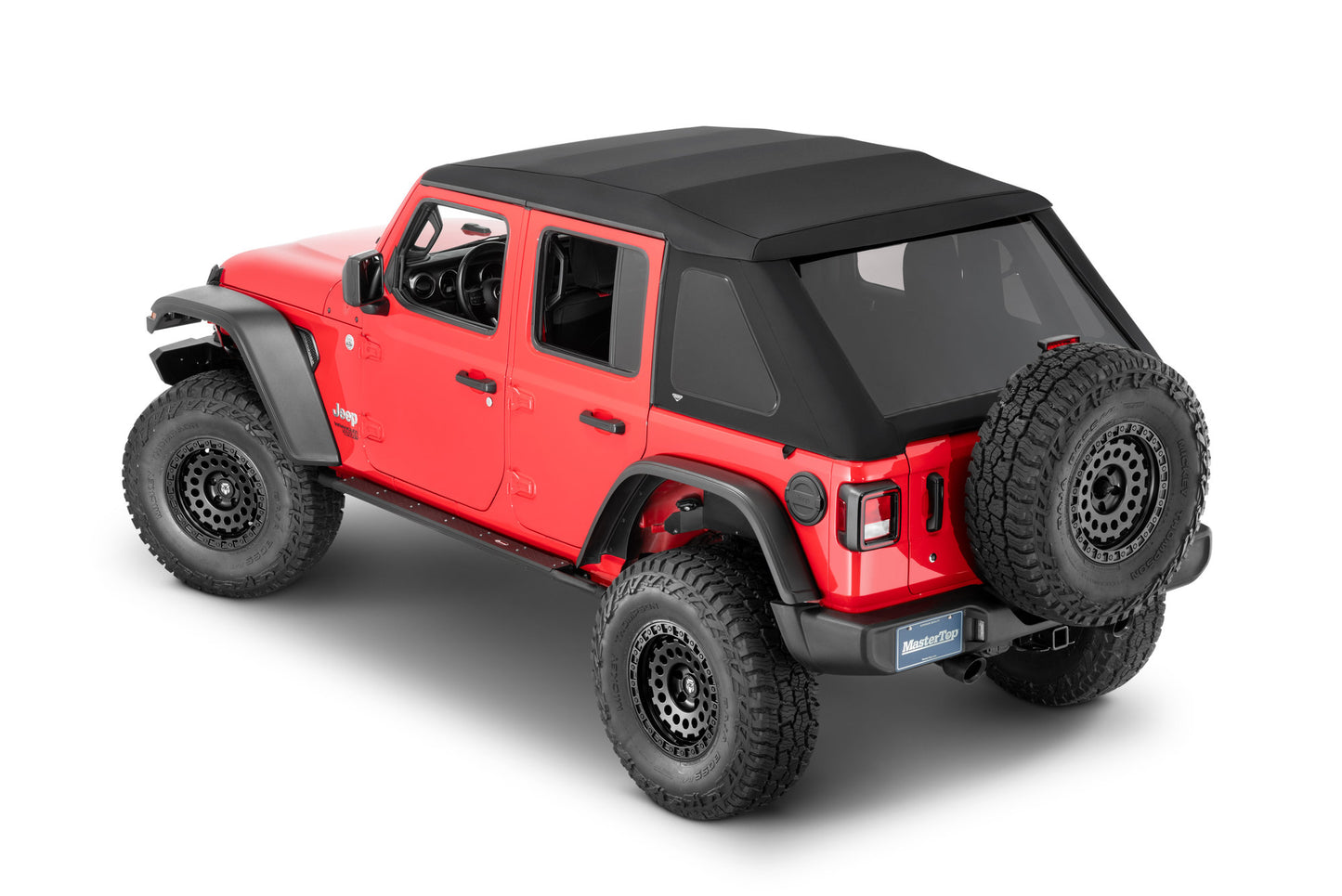 MasterTop 15501624 Fastback Soft Top In MasterTwill Fabric for 18+ Jeep Wrangler JL Unlimited