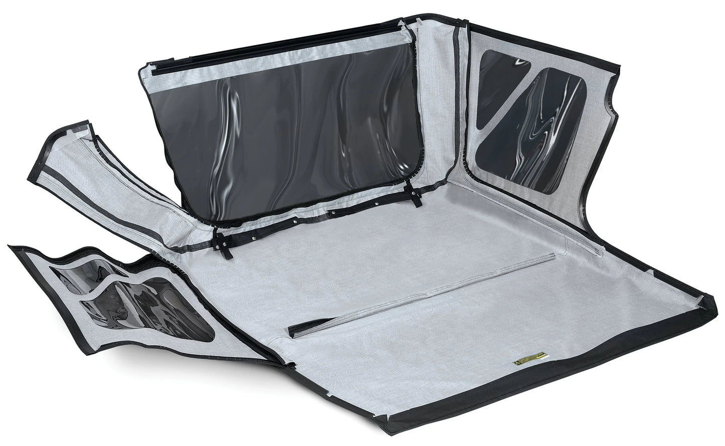 QuadraTop Replacement Soft Top with Upper Doors & Tinted Rear Windows for 97-06 Jeep Wrangler TJ