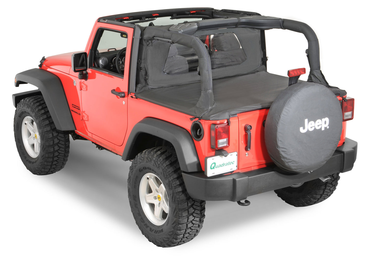 QuadraTop Clearview Windstopper in Black Diamond for 07-18 Jeep Wrangler JK 2 Door