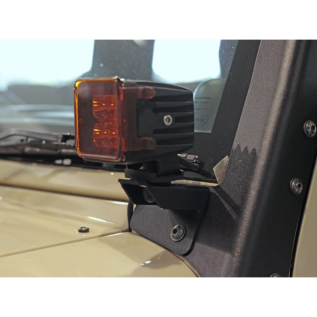 JEEP WRANGLER JK/JKU WINDSHIELD SPOT LIGHT BRACKETS - BY FRONT RUNNER RRAC014