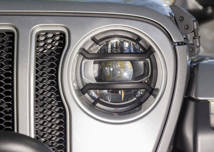 Rugged Ridge 11230.21 Elite Headlight Guards for 2018 on Jeep Wrangler JL & Gladiator JT