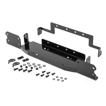 Rugged Ridge 11543.16 Winch Mount Plate for 18+  Jeep Wrangler JL & Gladiator JT with Factory Steel or Spartacus Front Bumpers