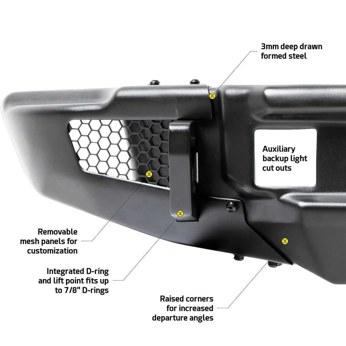 Smittybilt 77732 Stryker Rear Bumper for 18+ Jeep Wrangler JL 2 and 4 door